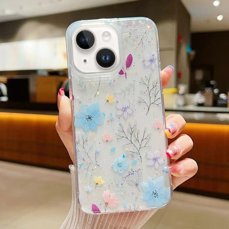 جراب هاتف من مادة TPU إيبوكسي صغيرة مزخرفة بنقشة زهور منعشة، مناسب لأجهزة iPhone 14 Plus وiPhone 14 وiPhone 14 Pro وiPhone 14 Pro Max