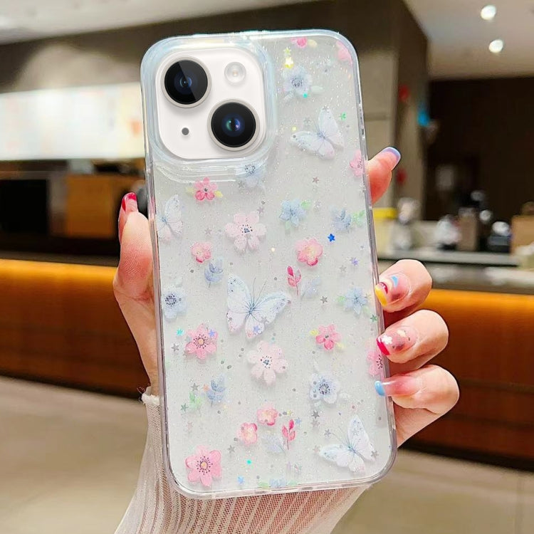 جراب هاتف من مادة TPU إيبوكسي صغيرة مزخرفة بزهور منعشة، مناسب لأجهزة iPhone 15 Pro Max وiPhone 15 Pro وiPhone 15 Plus وiPhone 15