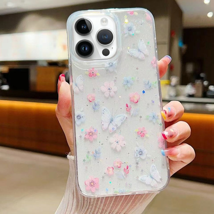 جراب هاتف من مادة TPU الإيبوكسي بنقشة زهور صغيرة منعشة، مناسب لأجهزة iPhone 16 Pro Max وiPhone 16 Pro وiPhone 16 Plus وiPhone 16