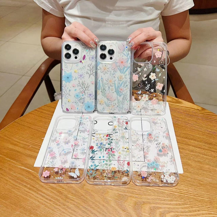 جراب هاتف من مادة TPU الإيبوكسي بنقشة زهور صغيرة منعشة، مناسب لأجهزة iPhone 16 Pro Max وiPhone 16 Pro وiPhone 16 Plus وiPhone 16