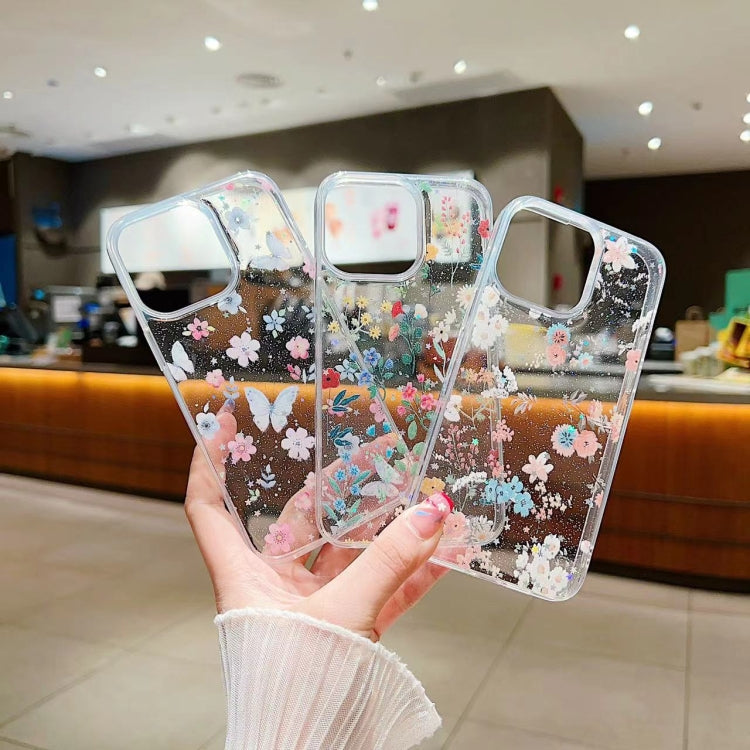 جراب هاتف من مادة TPU إيبوكسي صغيرة مزخرفة بزهور منعشة، مناسب لأجهزة iPhone 15 Pro Max وiPhone 15 Pro وiPhone 15 Plus وiPhone 15