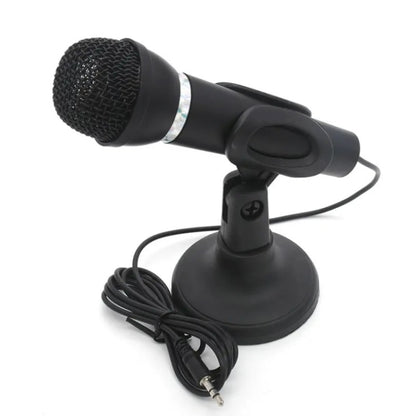K-307 3.5mm Home Stereo MIC Computer Desktop Chatting Gaming Microphone with Stand, K-307