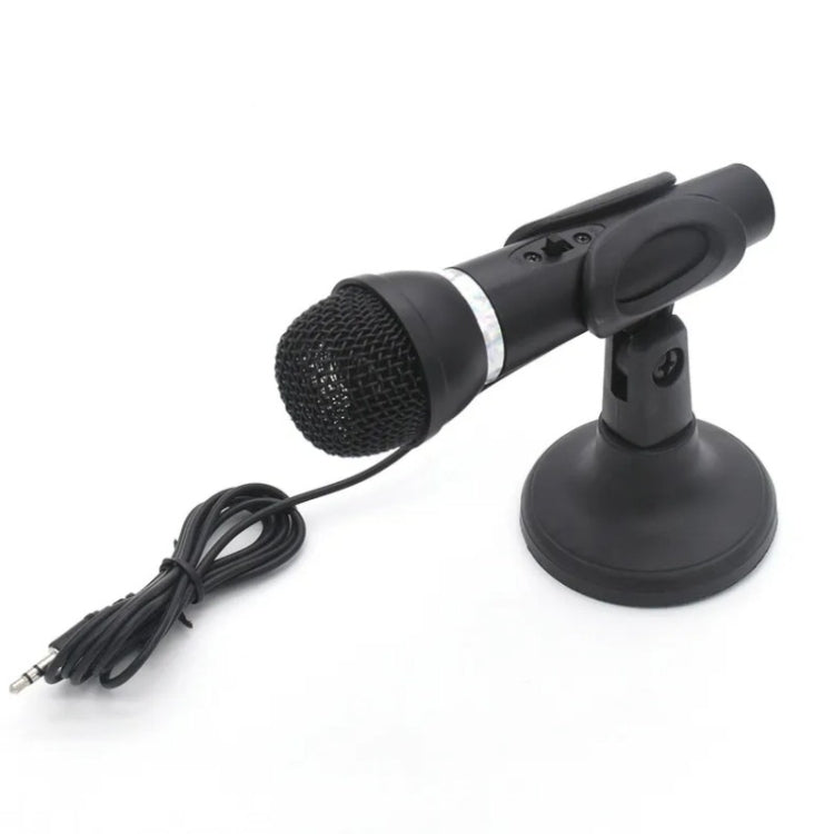 K-307 3.5mm Home Stereo MIC Computer Desktop Chatting Gaming Microphone with Stand, K-307