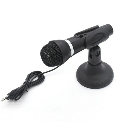 K-307 3.5mm Home Stereo MIC Computer Desktop Chatting Gaming Microphone with Stand, K-307