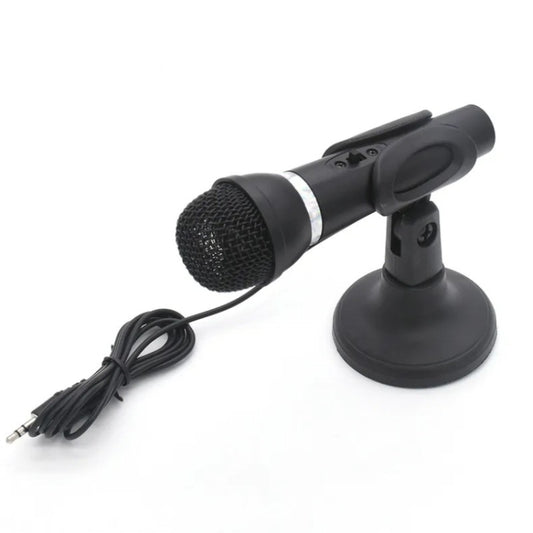 K-307 3.5mm Home Stereo MIC Computer Desktop Chatting Gaming Microphone with Stand, K-307