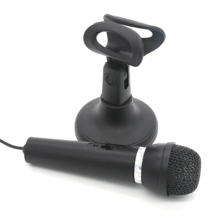 K-307 3.5mm Home Stereo MIC Computer Desktop Chatting Gaming Microphone with Stand, K-307