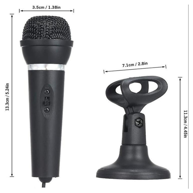 K-307 3.5mm Home Stereo MIC Computer Desktop Chatting Gaming Microphone with Stand, K-307