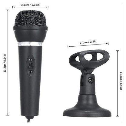 K-307 3.5mm Home Stereo MIC Computer Desktop Chatting Gaming Microphone with Stand, K-307