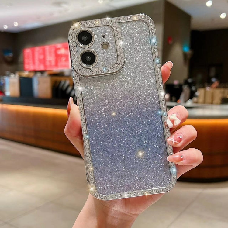 Diamond Gradient Glitter Plated TPU Phone Case, For iPhone 11, For iPhone 15 Pro Max, For iPhone 11 Pro Max, For iPhone 12, For iPhone 12 Pro, For iPhone 12 Pro Max