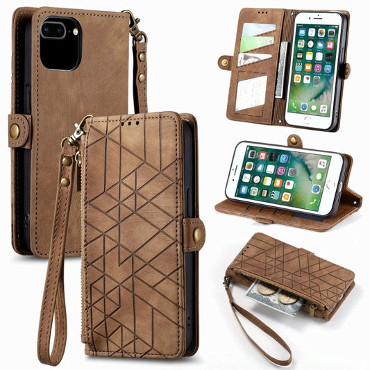 Geometric Zipper Wallet Side Buckle Leather Phone Case, For iPhone 6 Plus / 6s Plus, For iPhone 6 / 6s