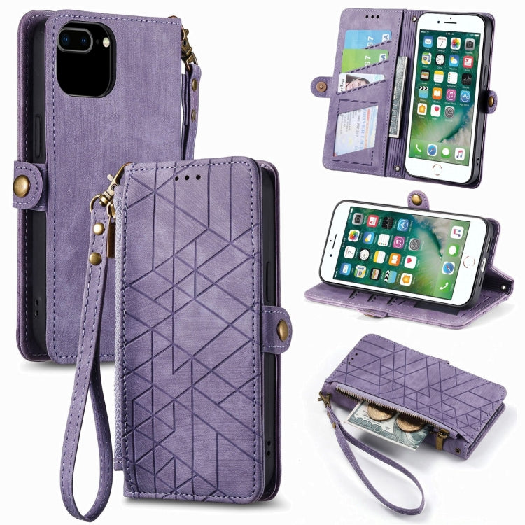 Geometric Zipper Wallet Side Buckle Leather Phone Case, For iPhone 6 Plus / 6s Plus, For iPhone 6 / 6s