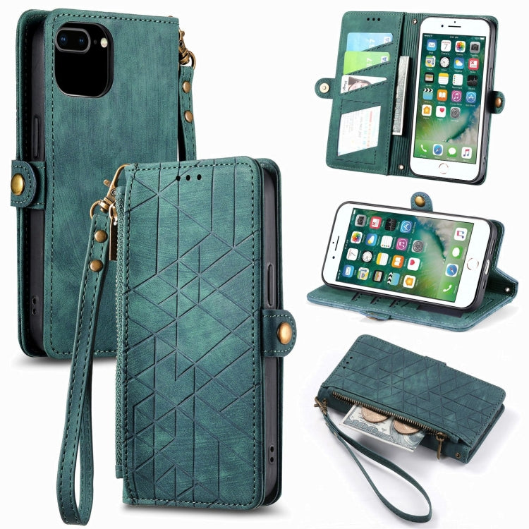Geometric Zipper Wallet Side Buckle Leather Phone Case, For iPhone 6 Plus / 6s Plus, For iPhone 6 / 6s