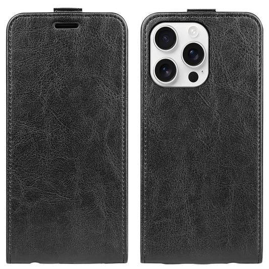 R64 Texture Single Vertical Flip Leather Phone Case, For iPhone 16 Pro Max, For iPhone 16 Pro, For iPhone 16 Plus, For iPhone 16, For iPhone 16e, For iPhone 15 Pro Max