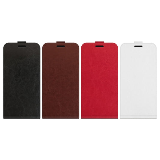 R64 Texture Single Vertical Flip Leather Phone Case, For iPhone 15 Pro, For iPhone 15 Plus, For iPhone 15