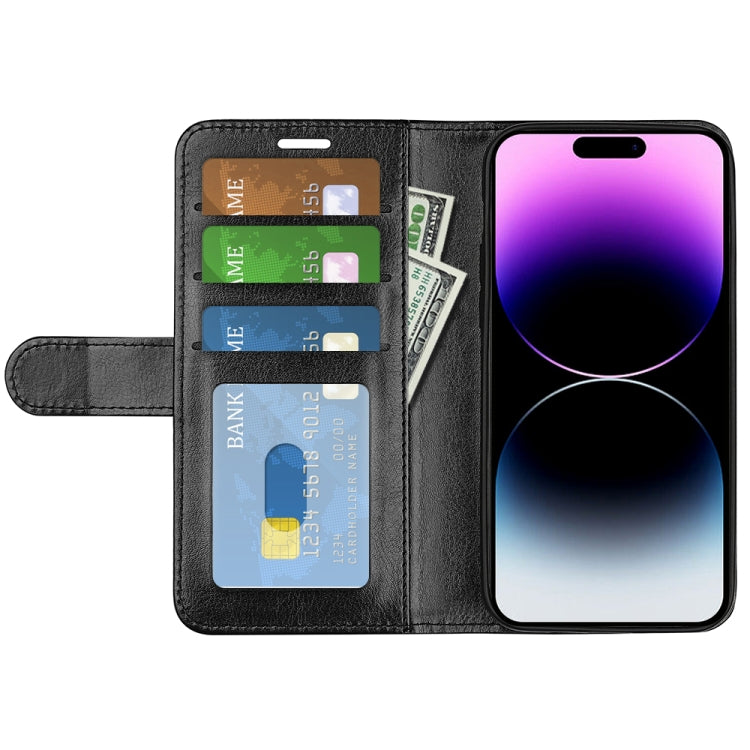 R64 Texture Horizontal Flip Leather Phone Case, For iPhone 15 Pro, For iPhone 15 Plus, For iPhone 15