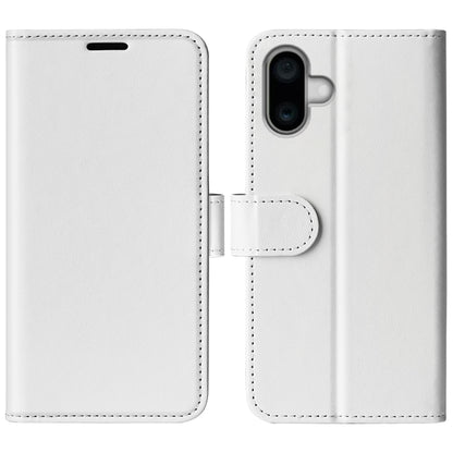 جراب هاتف جلدي R64 بتصميم أفقي قابل للطي، مناسب لأجهزة iPhone 16 Pro Max وiPhone 16 Pro وiPhone 16 Plus وiPhone 16 وiPhone 16e وiPhone 15 Pro Max
