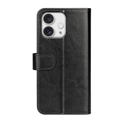 جراب هاتف جلدي R64 بتصميم أفقي قابل للطي، مناسب لأجهزة iPhone 16 Pro Max وiPhone 16 Pro وiPhone 16 Plus وiPhone 16 وiPhone 16e وiPhone 15 Pro Max