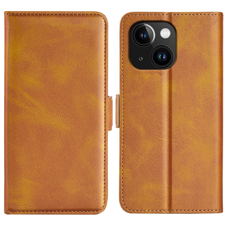Dual-side Magnetic Buckle Horizontal Flip Leather Phone Case, For iPhone 16e, For iPhone 15 Pro Max, For iPhone 15 Pro, For iPhone 15 Plus