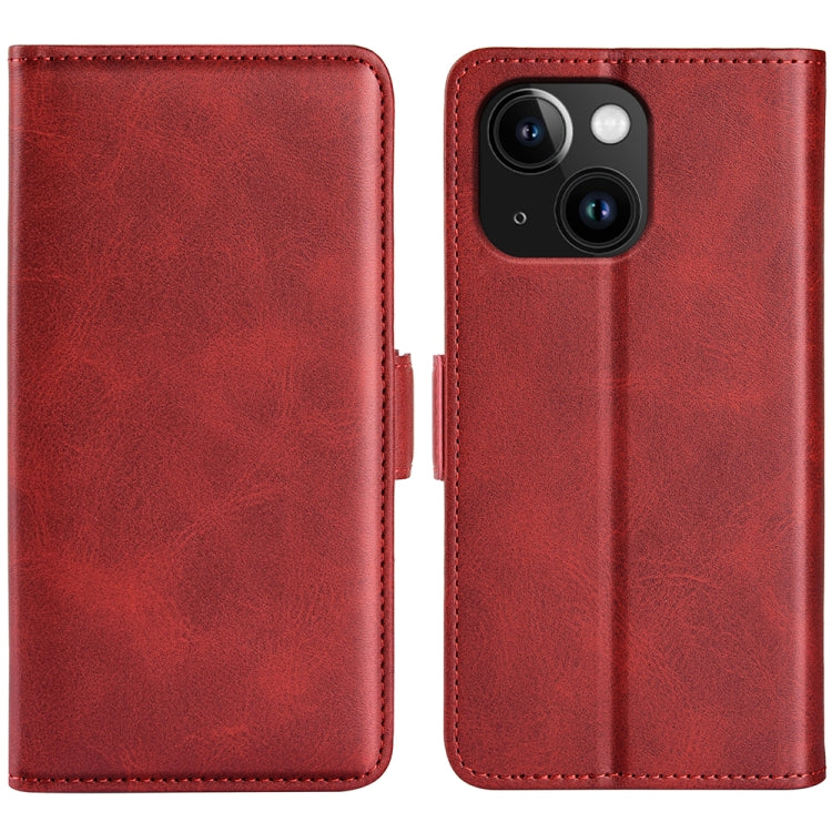 Dual-side Magnetic Buckle Horizontal Flip Leather Phone Case, For iPhone 16e, For iPhone 15 Pro Max, For iPhone 15 Pro, For iPhone 15 Plus