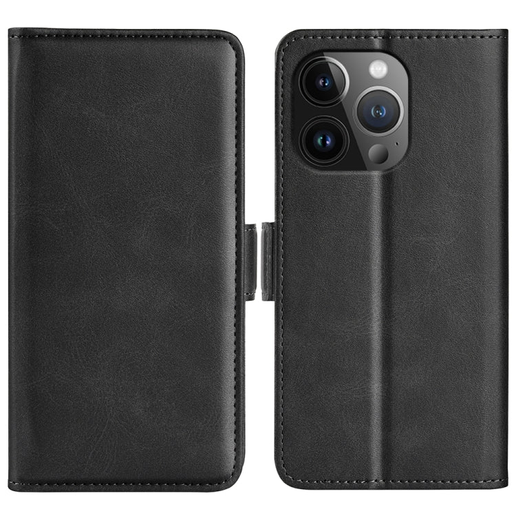 Dual-side Magnetic Buckle Horizontal Flip Leather Phone Case, For iPhone 16e, For iPhone 15 Pro Max, For iPhone 15 Pro, For iPhone 15 Plus