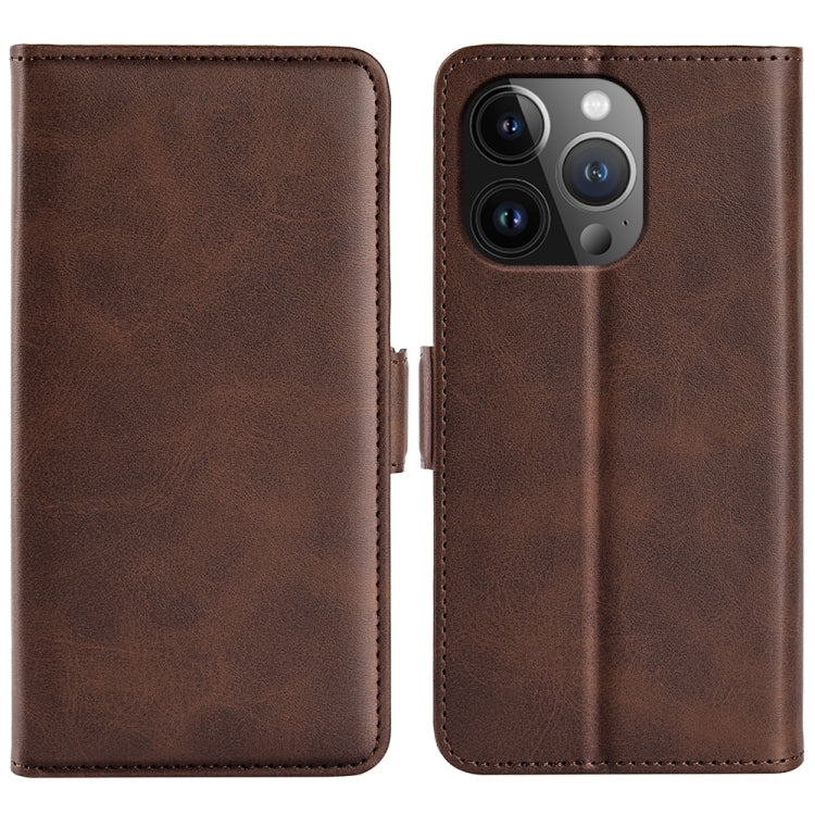 Dual-side Magnetic Buckle Horizontal Flip Leather Phone Case, For iPhone 16e, For iPhone 15 Pro Max, For iPhone 15 Pro, For iPhone 15 Plus