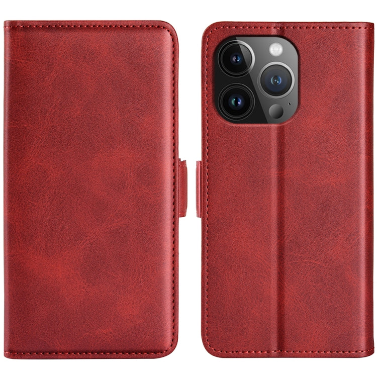 Dual-side Magnetic Buckle Horizontal Flip Leather Phone Case, For iPhone 16e, For iPhone 15 Pro Max, For iPhone 15 Pro, For iPhone 15 Plus