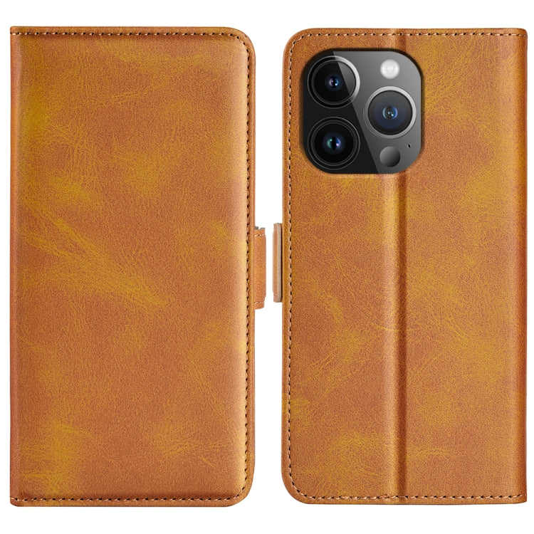 Dual-side Magnetic Buckle Horizontal Flip Leather Phone Case, For iPhone 16e, For iPhone 15 Pro Max, For iPhone 15 Pro, For iPhone 15 Plus