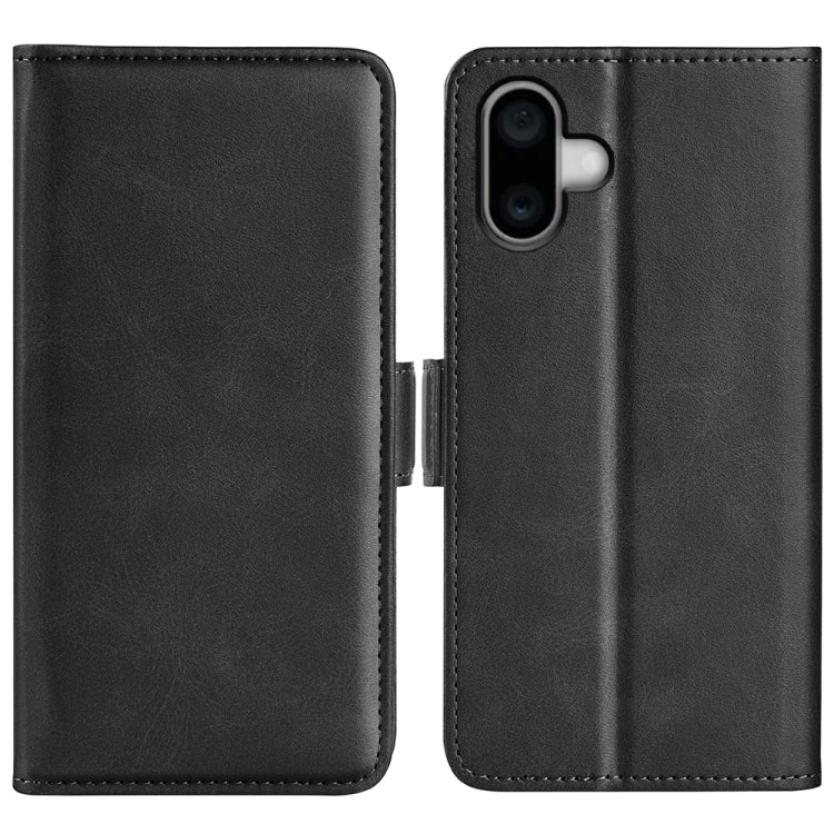 Dual-side Magnetic Buckle Horizontal Flip Leather Phone Case, For iPhone 16 Pro, For iPhone 16 Plus, For iPhone 16, For iPhone 16 Pro Max