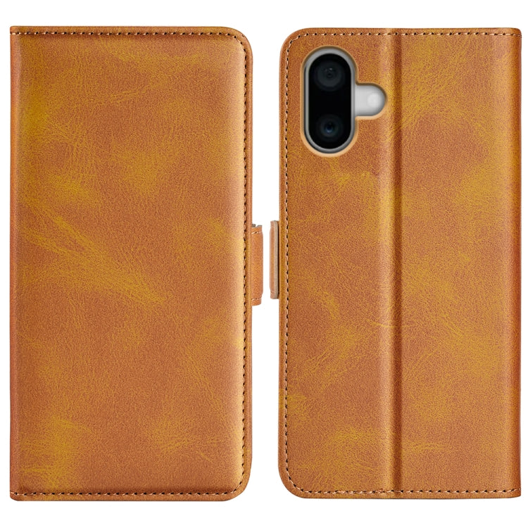Dual-side Magnetic Buckle Horizontal Flip Leather Phone Case, For iPhone 16 Pro, For iPhone 16 Plus, For iPhone 16, For iPhone 16 Pro Max