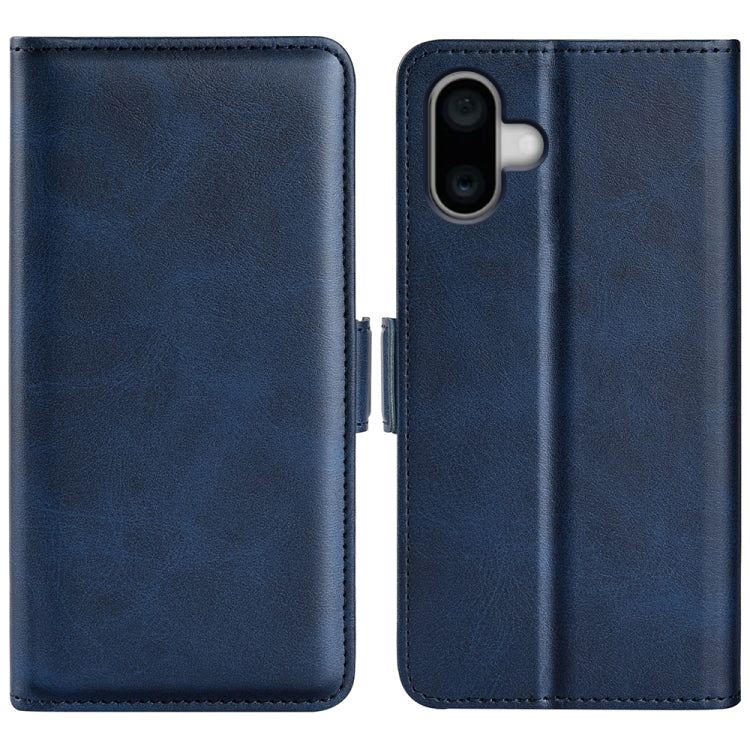 Dual-side Magnetic Buckle Horizontal Flip Leather Phone Case, For iPhone 16 Pro, For iPhone 16 Plus, For iPhone 16, For iPhone 16 Pro Max
