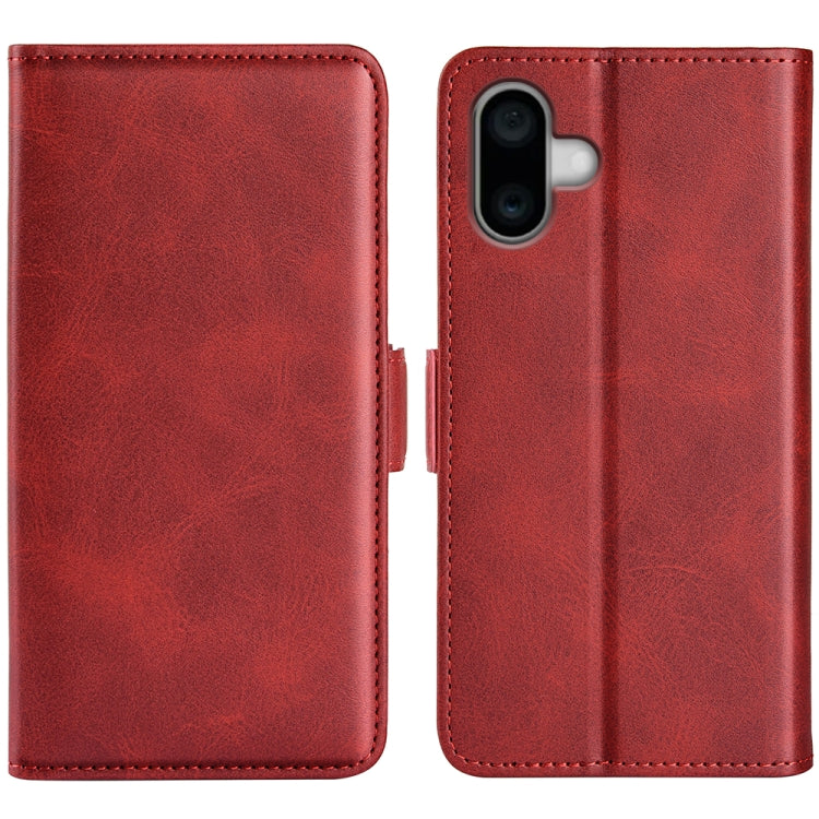 Dual-side Magnetic Buckle Horizontal Flip Leather Phone Case, For iPhone 16 Pro, For iPhone 16 Plus, For iPhone 16, For iPhone 16 Pro Max