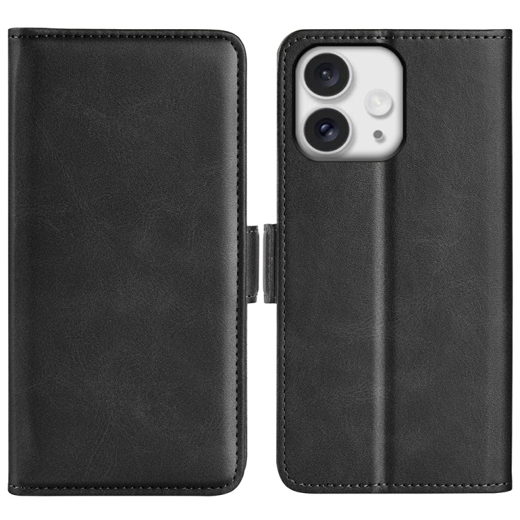 Dual-side Magnetic Buckle Horizontal Flip Leather Phone Case, For iPhone 16 Pro, For iPhone 16 Plus, For iPhone 16, For iPhone 16 Pro Max
