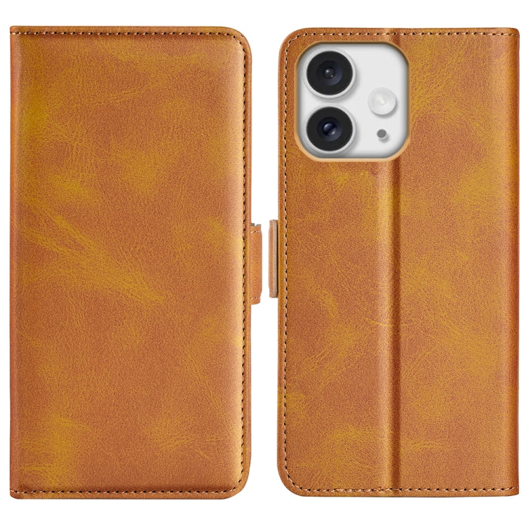 Dual-side Magnetic Buckle Horizontal Flip Leather Phone Case, For iPhone 16 Pro, For iPhone 16 Plus, For iPhone 16, For iPhone 16 Pro Max