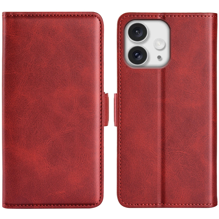 Dual-side Magnetic Buckle Horizontal Flip Leather Phone Case, For iPhone 16 Pro, For iPhone 16 Plus, For iPhone 16, For iPhone 16 Pro Max