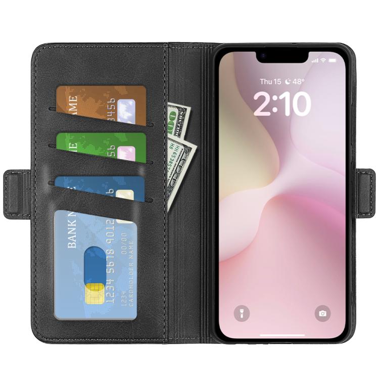 Dual-side Magnetic Buckle Horizontal Flip Leather Phone Case, For iPhone 16e, For iPhone 15 Pro Max, For iPhone 15 Pro, For iPhone 15 Plus