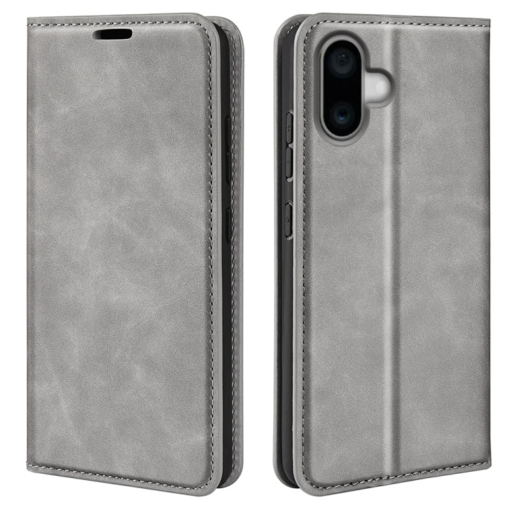 Retro-skin  Magnetic Suction Leather Phone Case, For iPhone 16 Pro Max, For iPhone 16 Pro, For iPhone 16 Plus, For iPhone 16