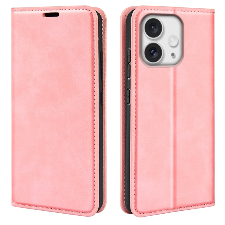 Retro-skin  Magnetic Suction Leather Phone Case, For iPhone 16 Pro Max, For iPhone 16 Pro, For iPhone 16 Plus, For iPhone 16