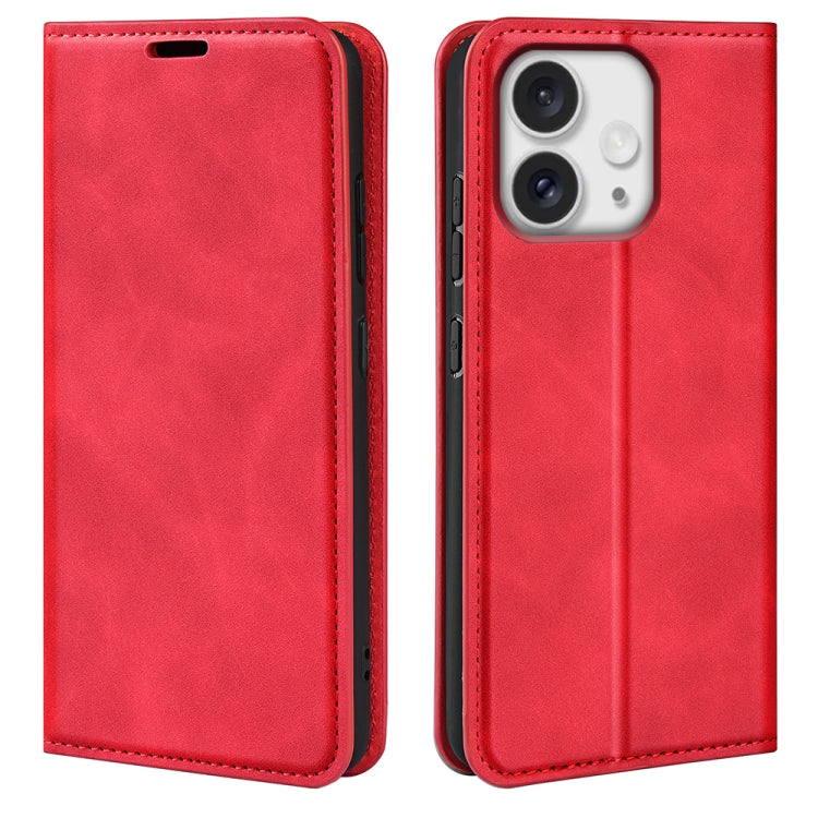 Retro-skin  Magnetic Suction Leather Phone Case, For iPhone 16 Pro Max, For iPhone 16 Pro, For iPhone 16 Plus, For iPhone 16