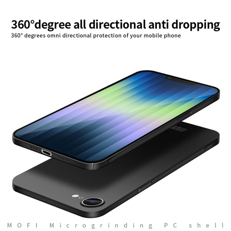 MOFI Frosted PC Ultra-thin Hard Phone Case, iPhone 16e, For iPhone 15 Pro Max, For iPhone 15 Pro, For iPhone 15 Plus