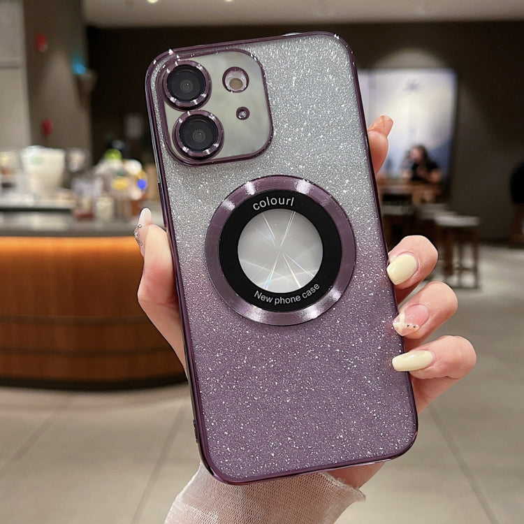 Gradient Glitter Electroplating MagSafe TPU Phone Case, For iPhone 11 Pro Max, For iPhone 11, For iPhone 11 Pro