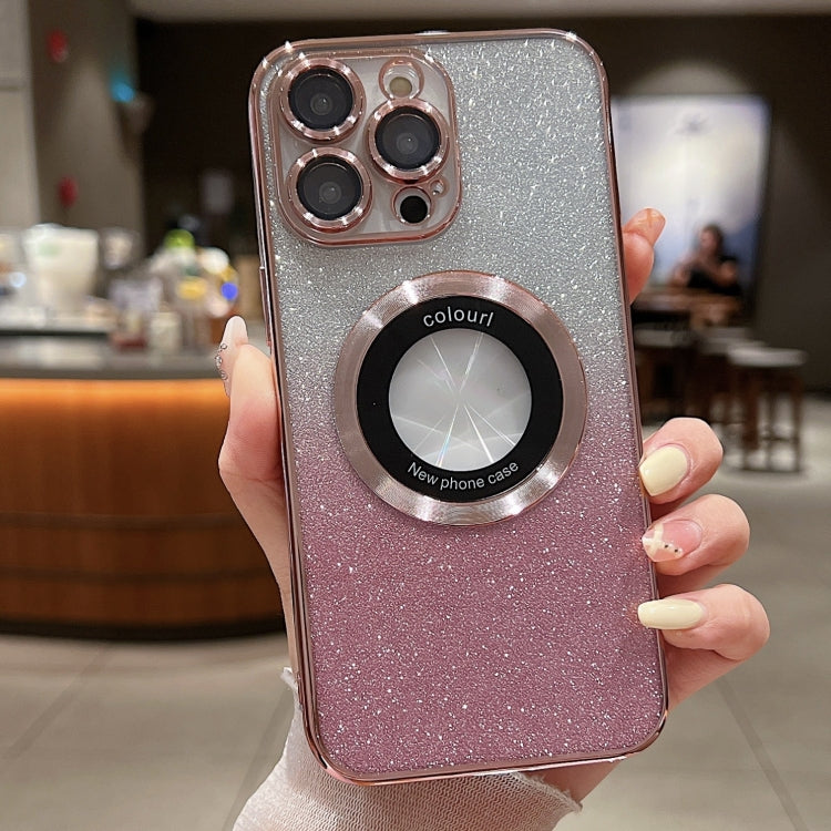 Gradient Glitter Electroplating MagSafe TPU Phone Case, For iPhone 16, For iPhone 15 Pro Max, For iPhone 15 Pro
