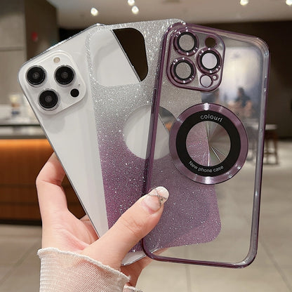 جراب هاتف من مادة TPU مطلي بالكهرباء لامع متدرج، لهاتف iPhone 11 Pro Max، لهاتف iPhone 11، لهاتف iPhone 11 Pro