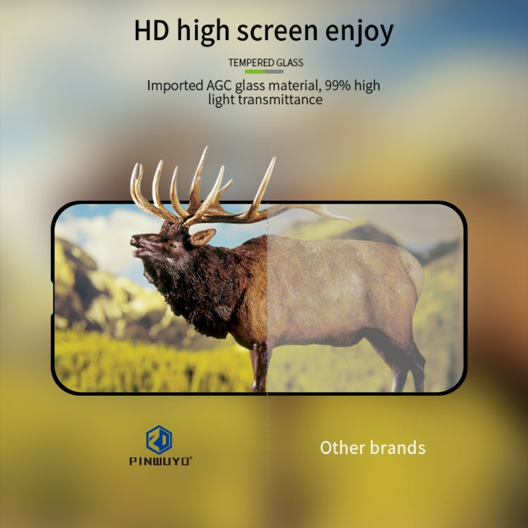 PINWUYO 9H 2.5D Full Screen Tempered Glass Film, For iPhone 16 Pro Max, For iPhone 16 Pro, For iPhone 16 Plus, For iPhone 16, iPhone 16e, For iPhone 15 Pro Max, For iPhone 15 Pro, For iPhone 15 Plus, For iPhone 15