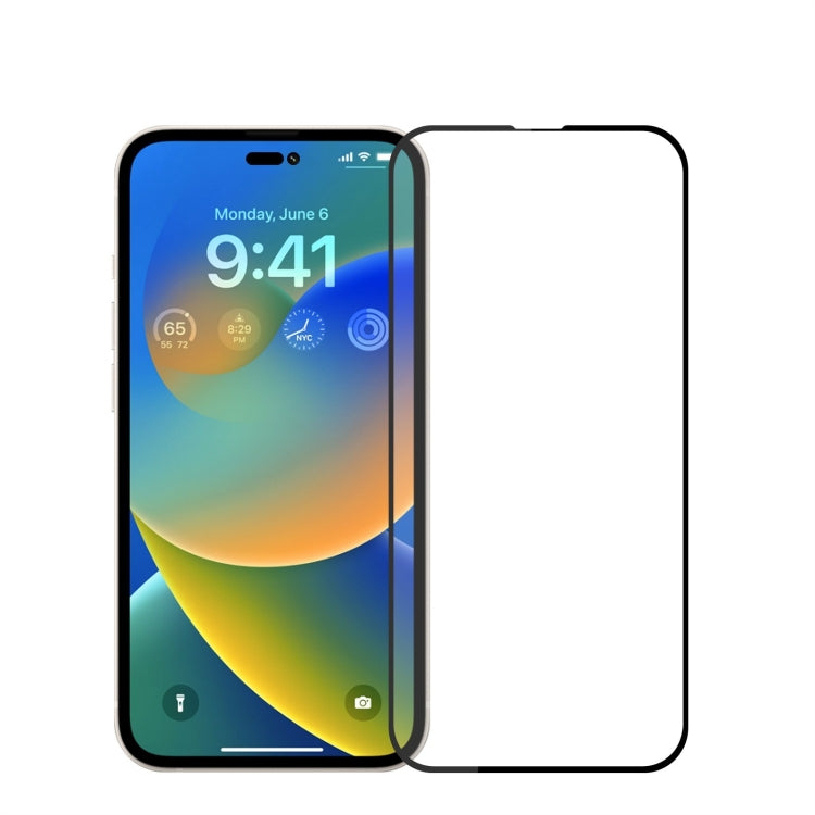 MOFI 9H 2.5D Full Screen Tempered Glass Film, For iPhone 16 Pro Max, For iPhone 16 Pro, For iPhone 16 Plus, For iPhone 16, iPhone 16e, For iPhone 15 Pro Max, For iPhone 15 Pro, For iPhone 15 Plus, For iPhone 15