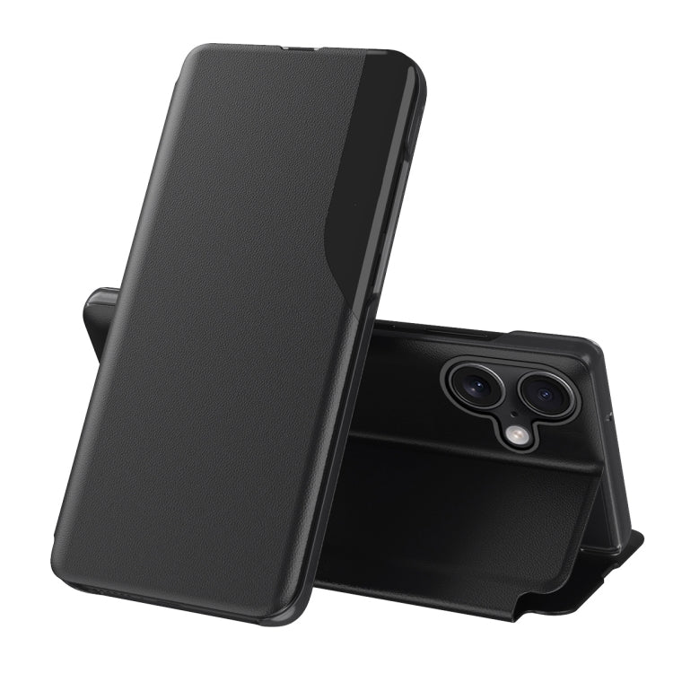 Side Display Flip Leather Phone Case, For iPhone 17 Pro Max, For iPhone 17 Pro, For iPhone 17, For iPhone 17 Air, For iPhone 16e, For iPhone 16 Pro Max, For iPhone 16 Pro, For iPhone 16 Plus