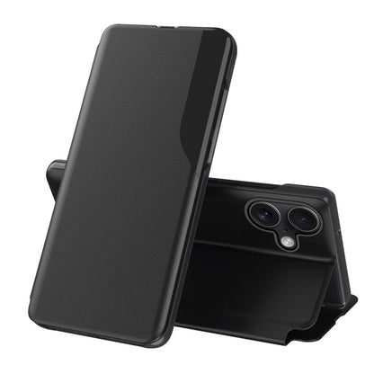 Side Display Flip Leather Phone Case, For iPhone 17 Pro Max, For iPhone 17 Pro, For iPhone 17, For iPhone 17 Air, For iPhone 16e, For iPhone 16 Pro Max, For iPhone 16 Pro, For iPhone 16 Plus
