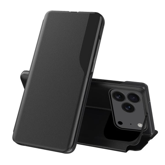 جراب هاتف جلدي قلاب بشاشة جانبية، مناسب لأجهزة iPhone 16e وiPhone 16 Pro Max وiPhone 16 Pro وiPhone 16 Plus وiPhone 16 وiPhone 15 Pro Max وiPhone 15 Pro وiPhone 15 Plus