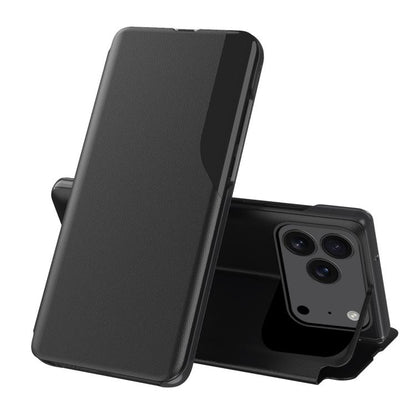 Side Display Flip Leather Phone Case, For iPhone 17 Pro Max, For iPhone 17 Pro, For iPhone 17, For iPhone 17 Air, For iPhone 16e, For iPhone 16 Pro Max, For iPhone 16 Pro, For iPhone 16 Plus