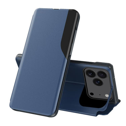 Side Display Flip Leather Phone Case, For iPhone 17 Pro Max, For iPhone 17 Pro, For iPhone 17, For iPhone 17 Air, For iPhone 16e, For iPhone 16 Pro Max, For iPhone 16 Pro, For iPhone 16 Plus