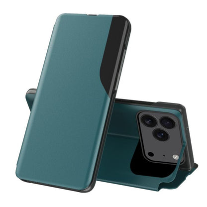 Side Display Flip Leather Phone Case, For iPhone 17 Pro Max, For iPhone 17 Pro, For iPhone 17, For iPhone 17 Air, For iPhone 16e, For iPhone 16 Pro Max, For iPhone 16 Pro, For iPhone 16 Plus